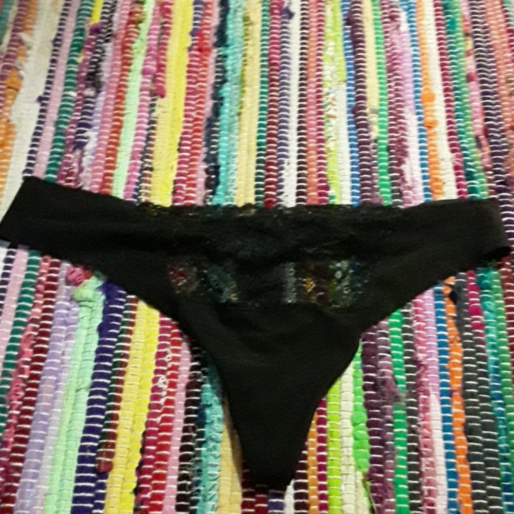 Super Cute Black Cheeky Thong